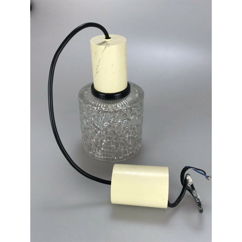 Lámpara de suspensión de cristal vintage, 1960-1970
