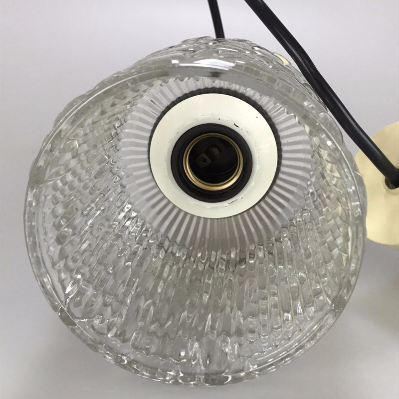 Lámpara de suspensión de cristal vintage, 1960-1970