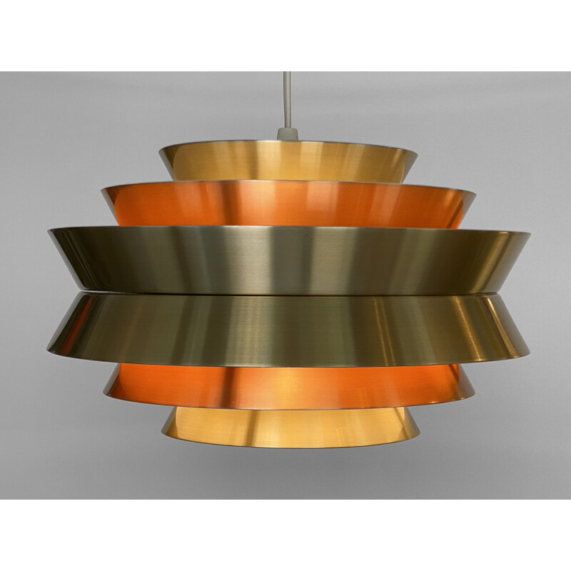 Vintage pendant lamp "Trava" by Carl Thore for Granhaga Metallindustri, Sweden 1970s