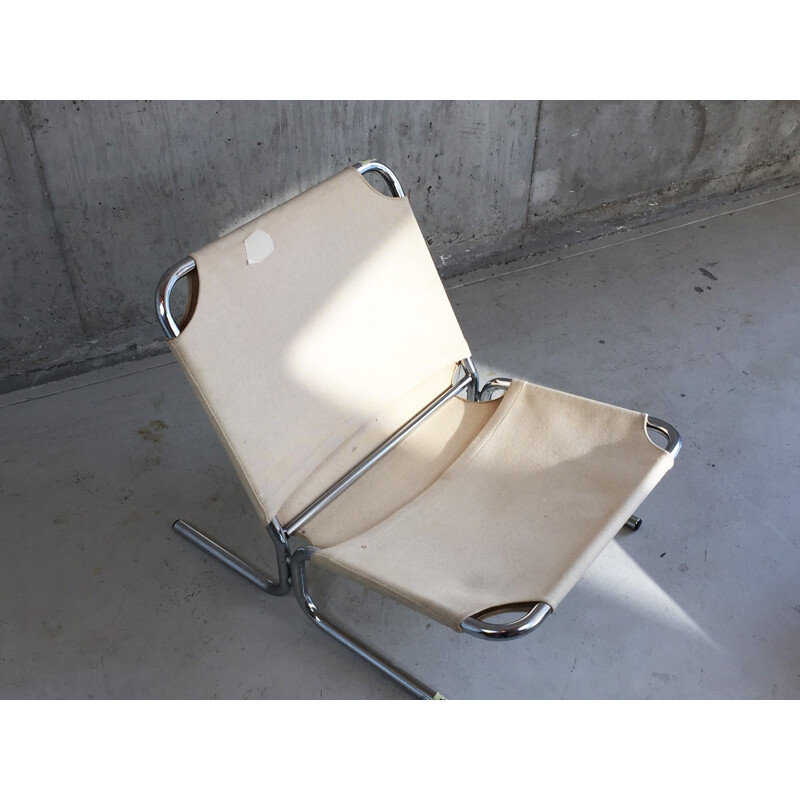 Danish "Hammock" armchair in chocolate brown leather - 1970s