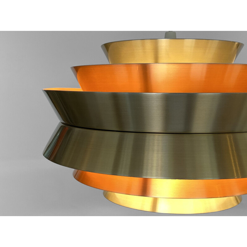 Vintage pendant lamp "Trava" by Carl Thore for Granhaga Metallindustri, Sweden 1970s