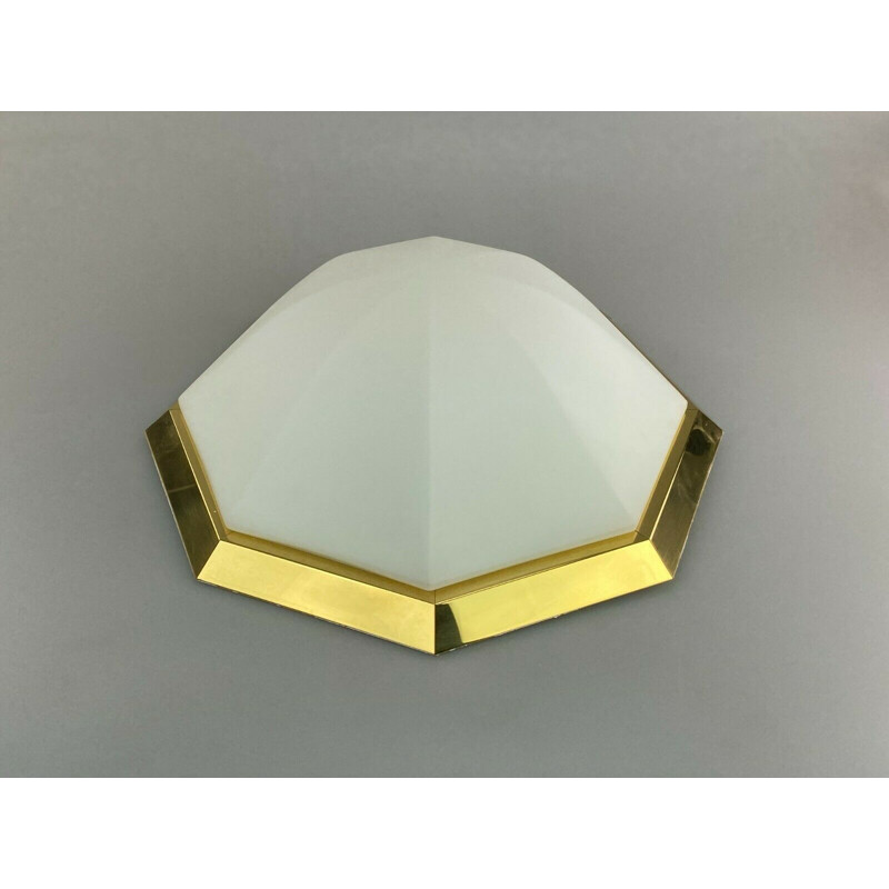 Vintage glass ceiling light by Limburg Glashütte, 1960