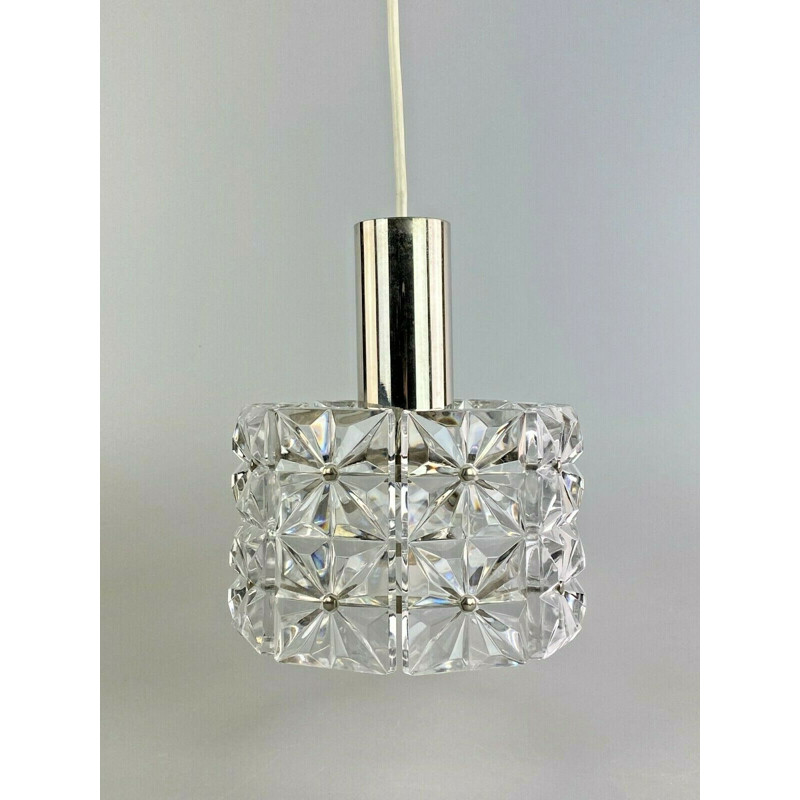Vintage pendant lamp in glass by Kinkeldey, 1960-1970s