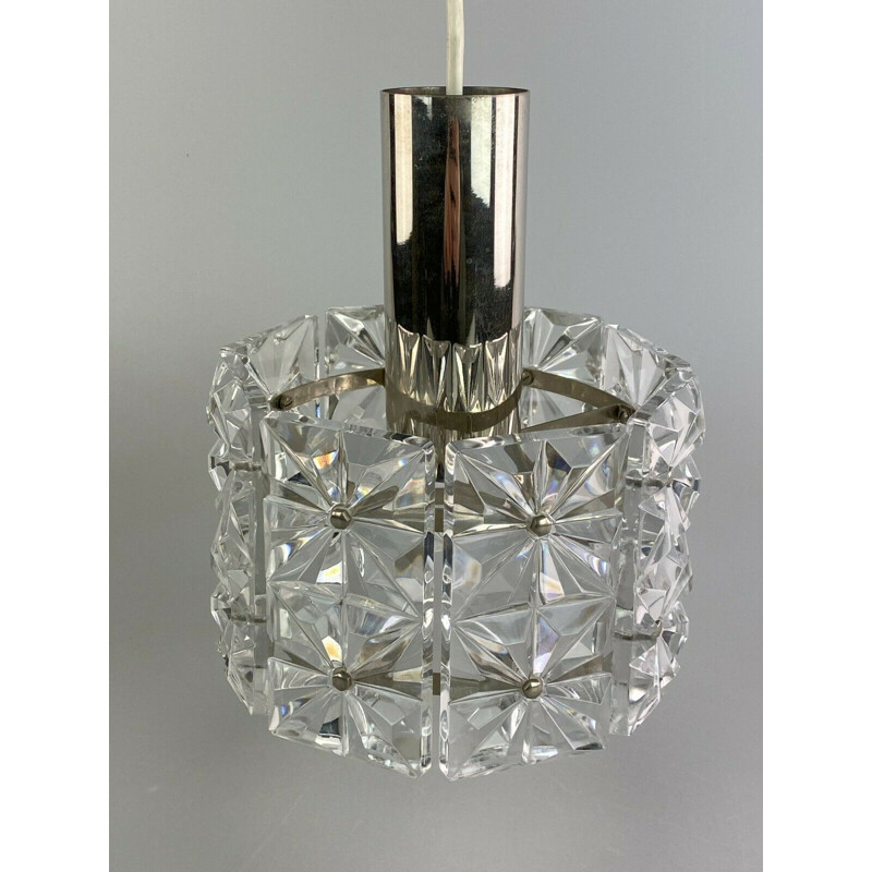 Vintage pendant lamp in glass by Kinkeldey, 1960-1970s