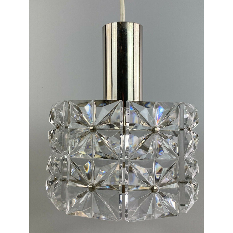 Vintage pendant lamp in glass by Kinkeldey, 1960-1970s