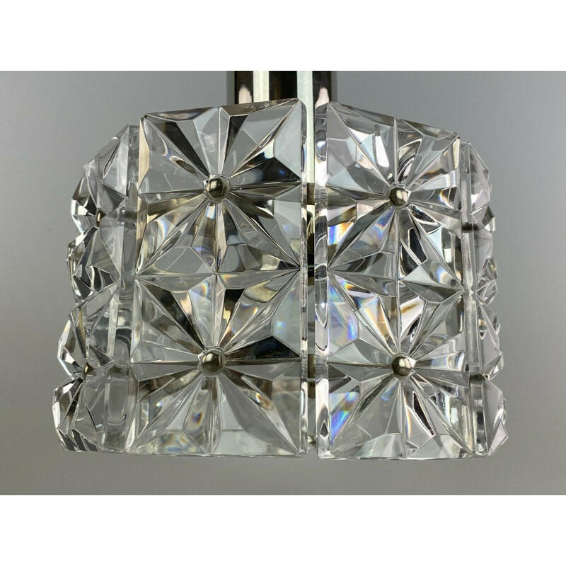 Vintage pendant lamp in glass by Kinkeldey, 1960-1970s