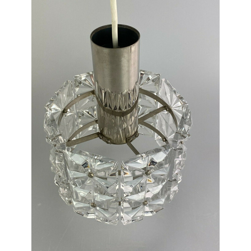 Vintage pendant lamp in glass by Kinkeldey, 1960-1970s