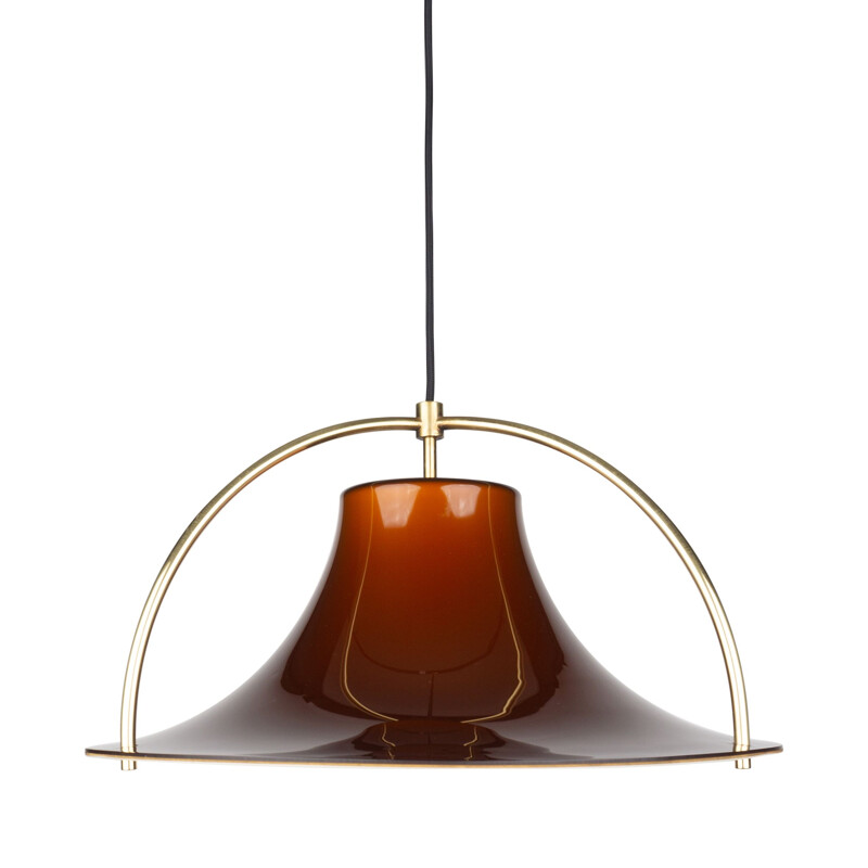 Danish vintage pendant lamp Single by Jo Hammerborg for Fog og Morup, 1977