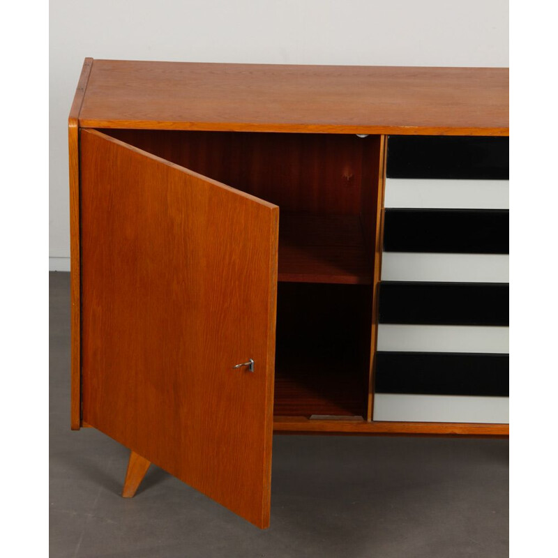 Vintage chest of drawers model U458 in oakwood by Jiri Jiroutek for Interier Praha, Czech Republic 1960