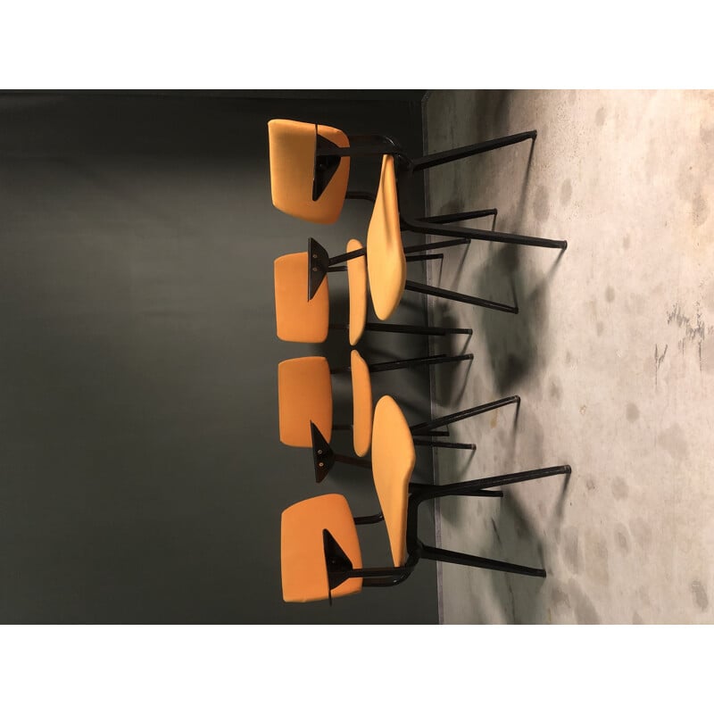 Ensemble de 4 chaises vintage Revolt de Friso Kramer