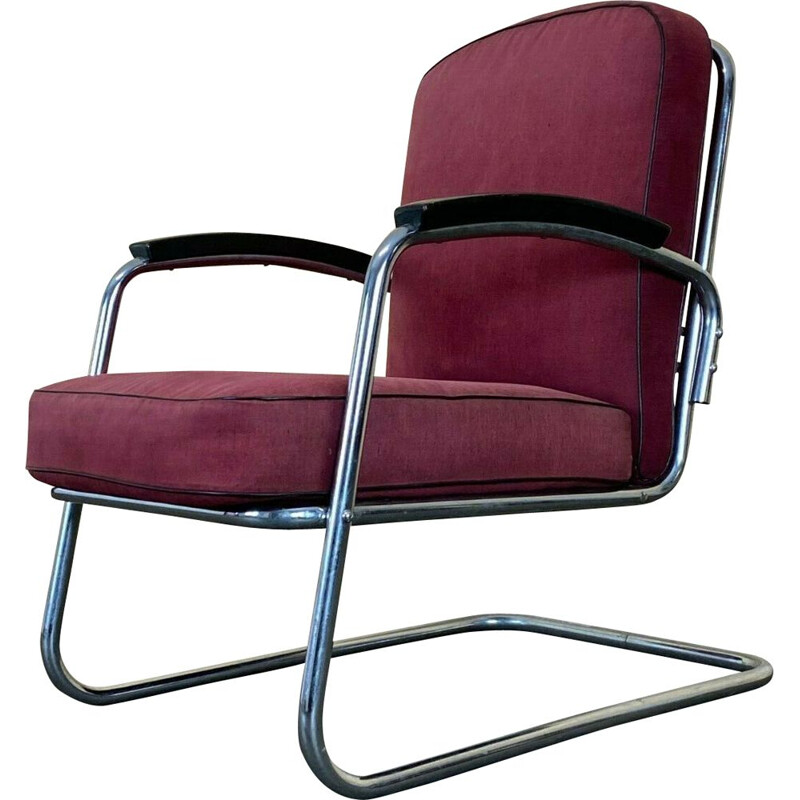 Vintage Bauhaus Mauser cantilever armchair, 1940-1950s