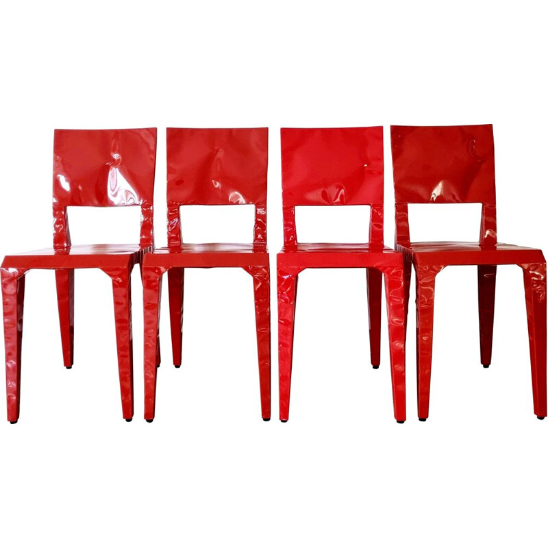 Ensemble de 4 chaises vintage par Francois Azambourg pour Cappellini