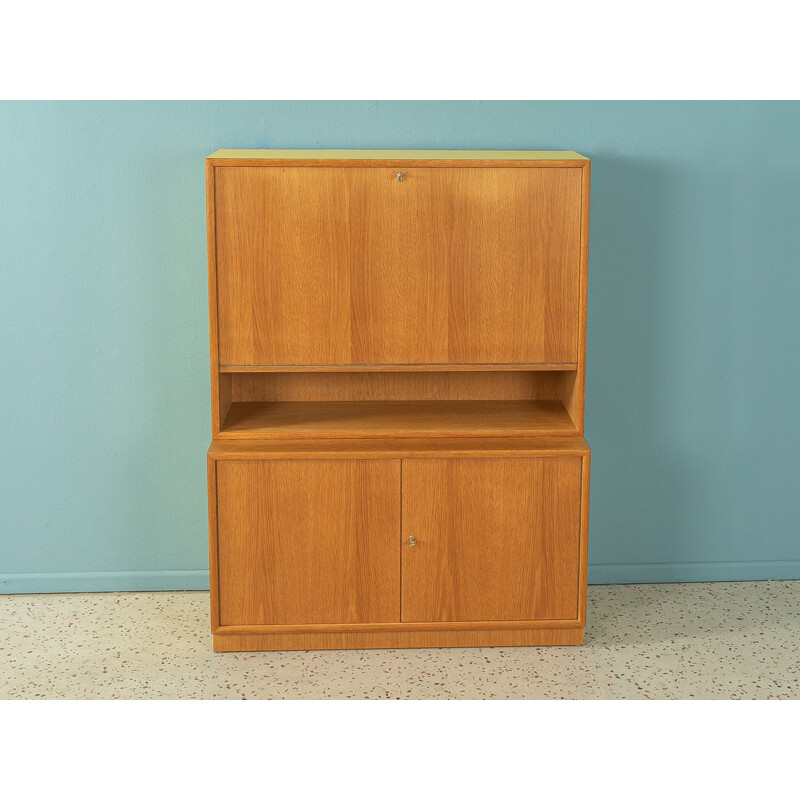 Vintage oak secretary by Wk Möbel, Germany 1960