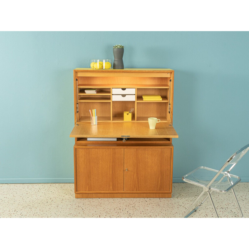 Vintage oak secretary by Wk Möbel, Germany 1960