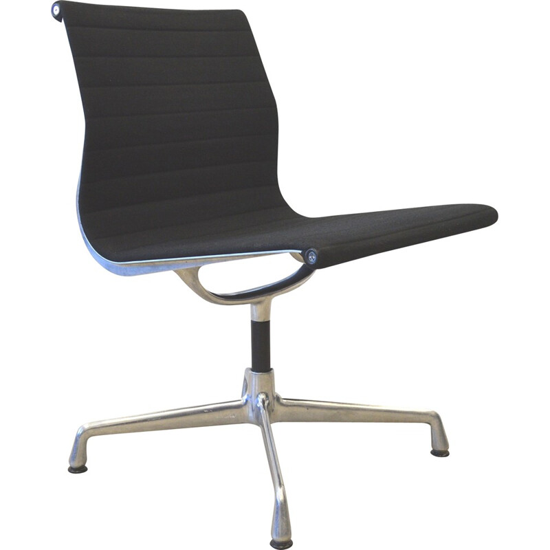 Vitra EA105 alu office chair in black hopsak, Charles & Ray EAMES - 2000s