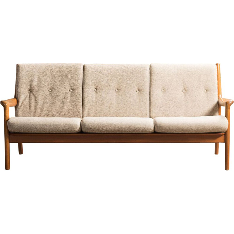 Dänisches Vintage-3-Sitzer-Sofa aus Teakholz von Gustav Thams für Uldum Mobelfabrik, 1960