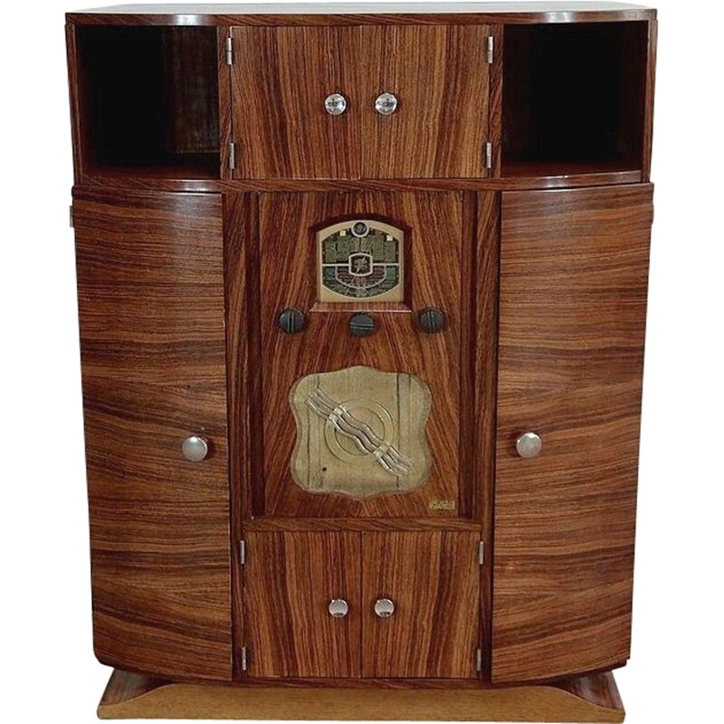 Gabinete de rádio Vintage T.S.F. por Maison Chanson, 1930