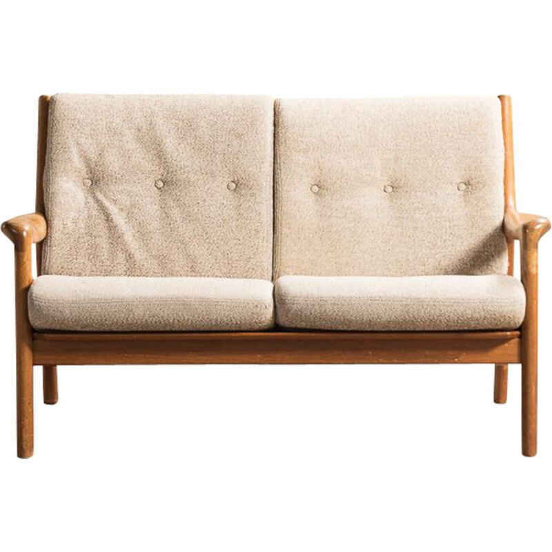 Vintage Danish 2-seater teak sofa by Gustav Thams for Uldum Mobelfabrik, 1960