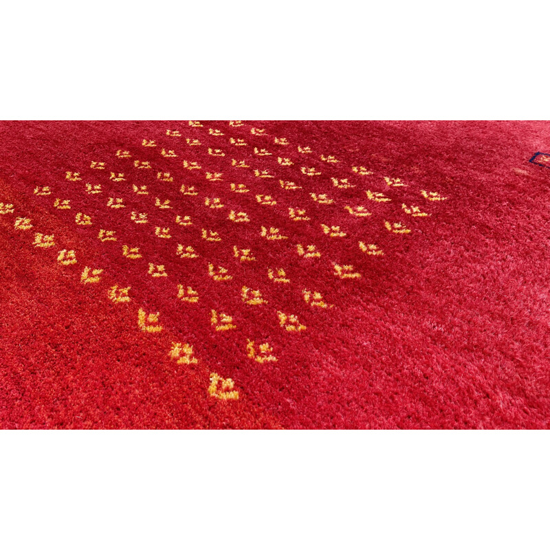 Vintage wollen gabbeh tapijt, 1980-1990