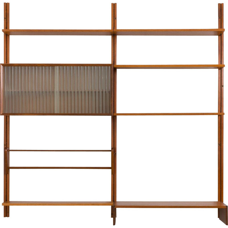 Vintage Scandinavian teak wall unit by Sven Andersen Møbelfabrikk, Norway 1960