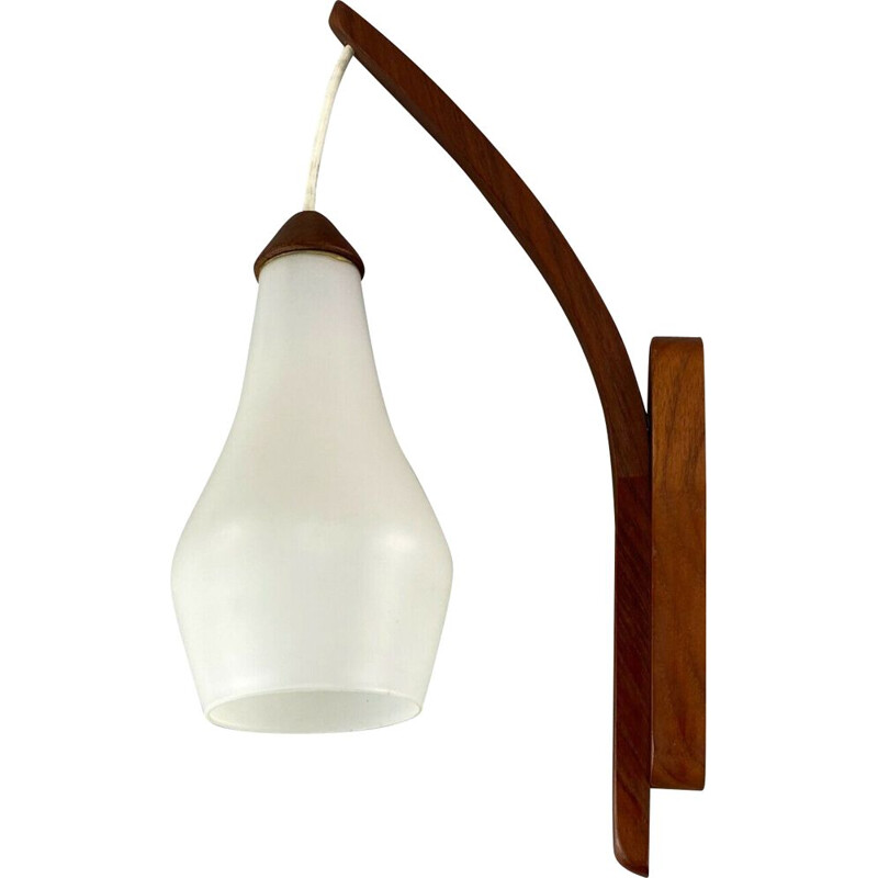 Candeeiro de teca Vintage de Uno e Östen Kristiansson para Luxe, 1960.