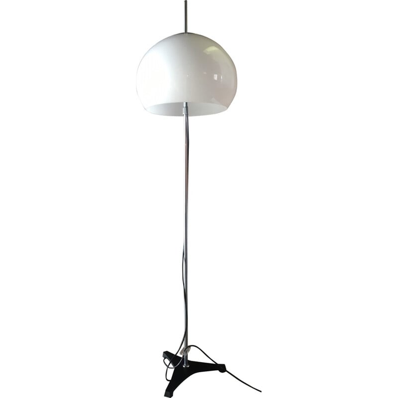 Mid-century chromed metal floor lamp - 1960s