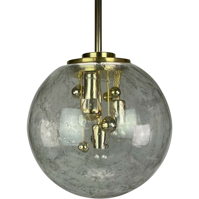 Vintage glazen hanglamp van Doria, 1960-1970