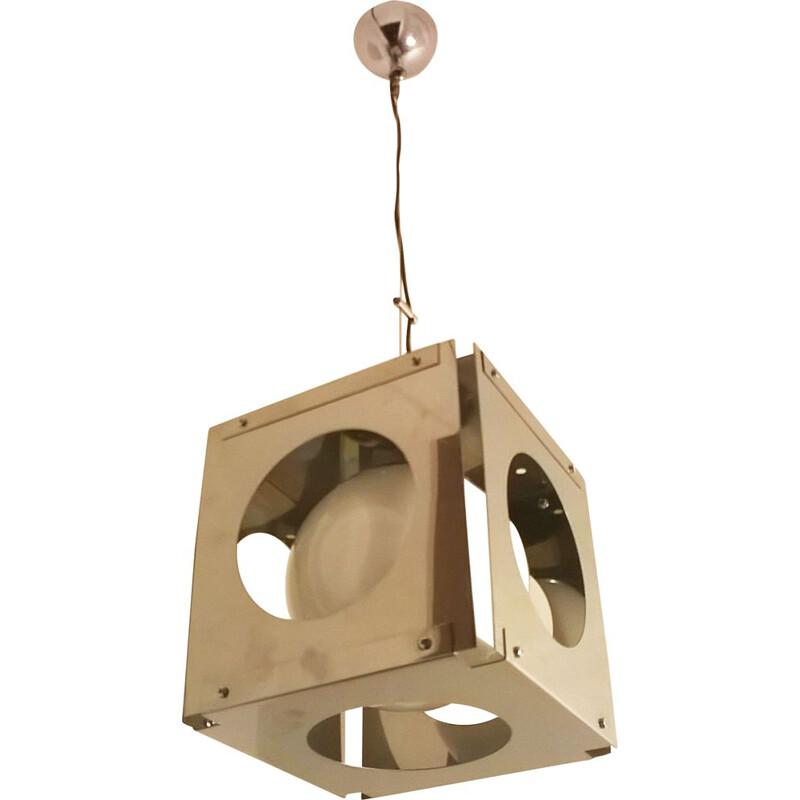 Vintage Cubic pendant lamp by Paolo Tiche for Sirrah, 1970s
