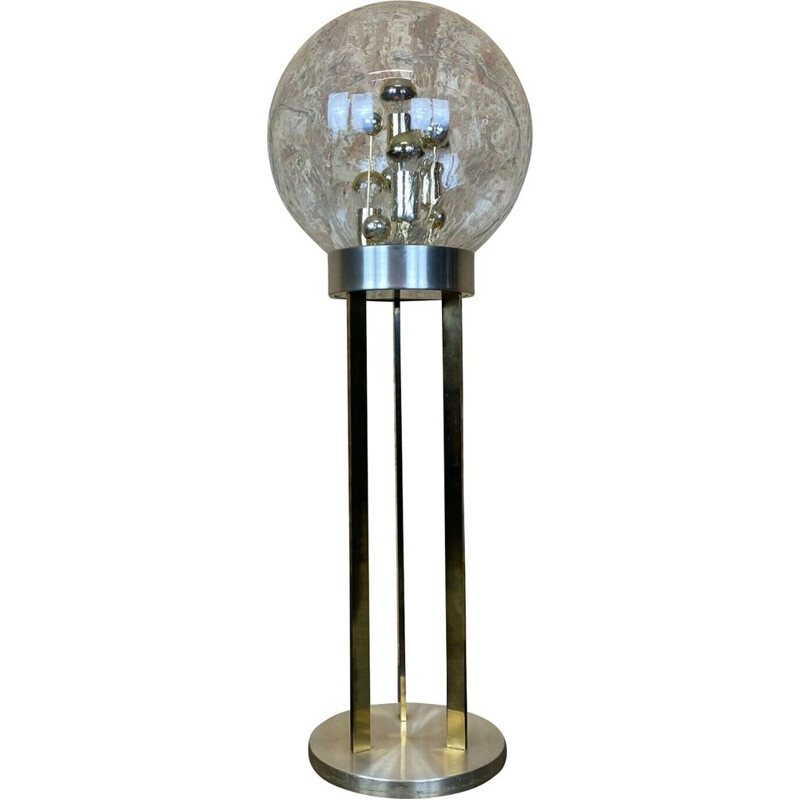 Vintage floor lamp in glass by Doria, 1960-1970s