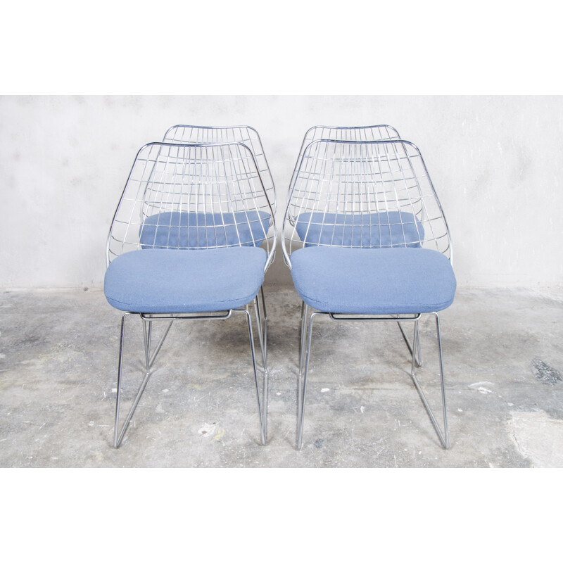 Vintage Pastoe "Sm05" chair in chromed metal by Cees Braakman, 1950