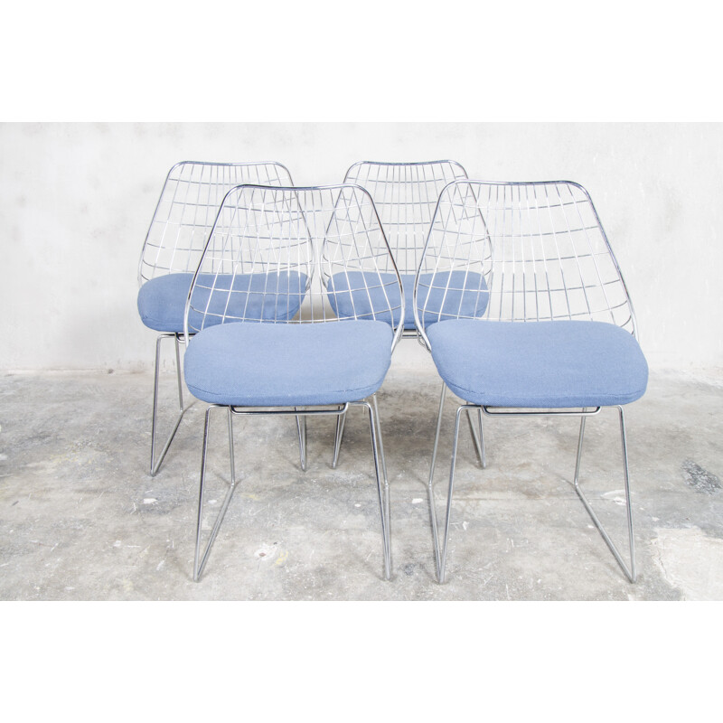 Silla vintage Pastoe "Sm05" de metal cromado de Cees Braakman, 1950