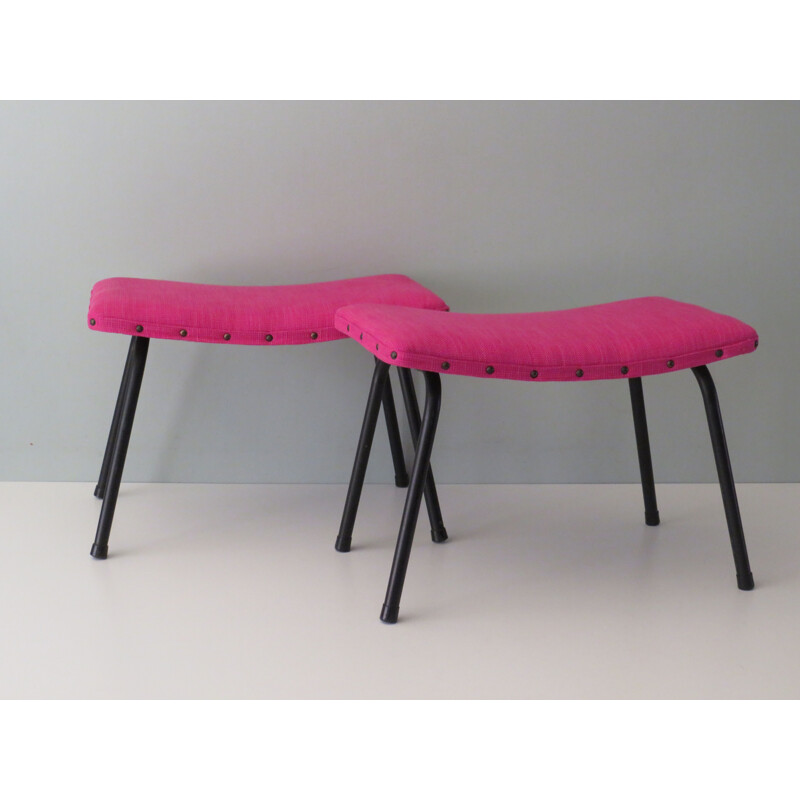 Pair of vintage footrests by Pierre Guariche for Meurop, Belgium 1950-1960s