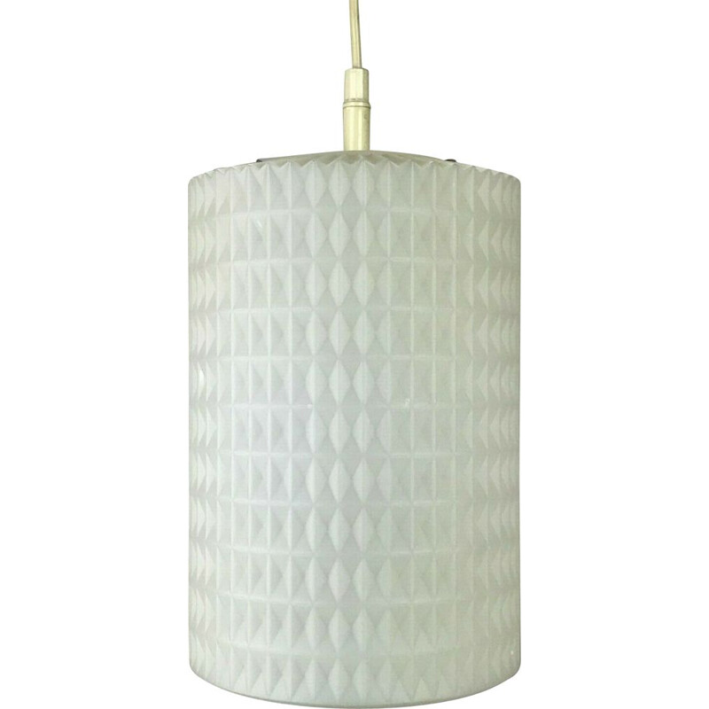 Vintage honeycomb pendant lamp in plastic by Erco, 1960-1970s