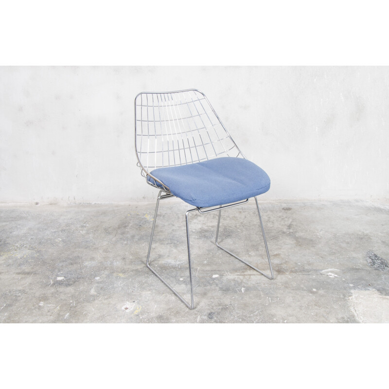 Silla vintage Pastoe "Sm05" de metal cromado de Cees Braakman, 1950