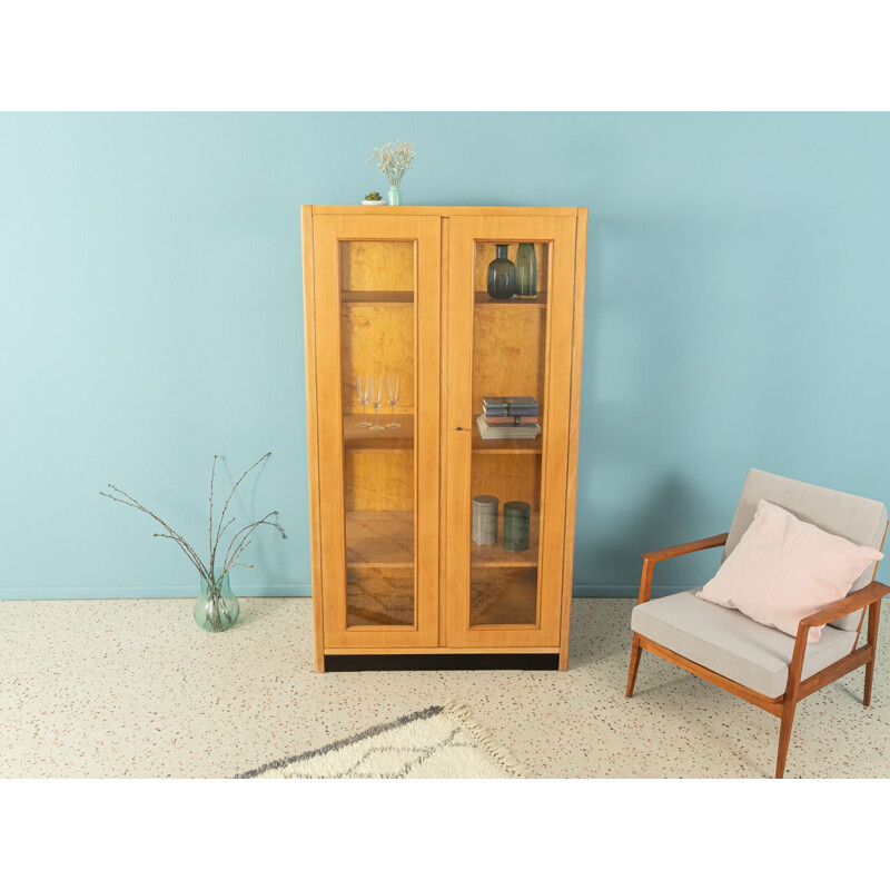 Vintage display case in ash wood, Germany 1960