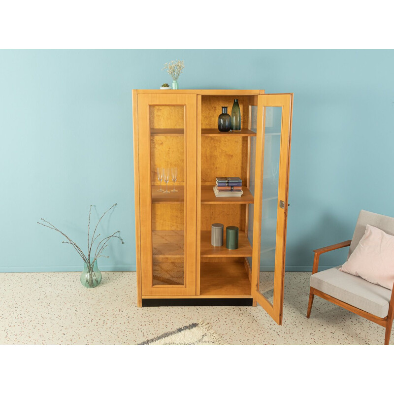 Vintage display case in ash wood, Germany 1960