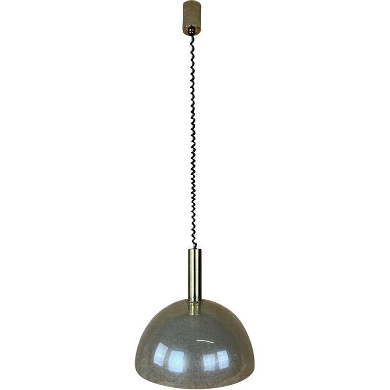 Lampada a sospensione in vetro vintage di Carlo Nason per Mazzega Puegoso, 1960