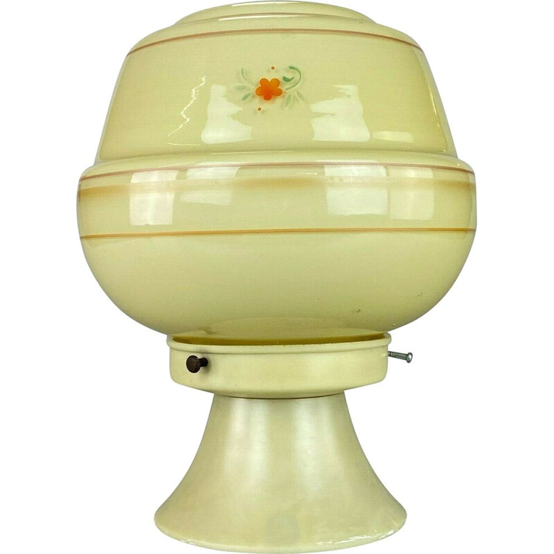 Vintage glazen plafondlamp van Erco, 1960-1970