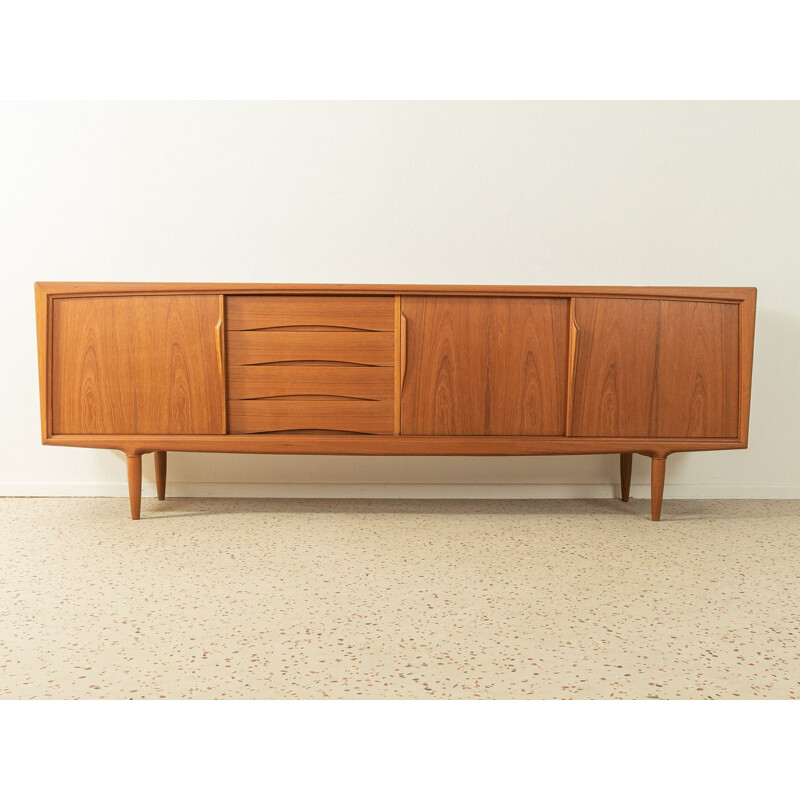 Vintage teak sideboard with three sliding doors by Aco Mobler, Denmark 1960