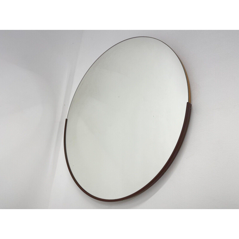 Vintage round plastic wall mirror, Czechoslovakia 1970