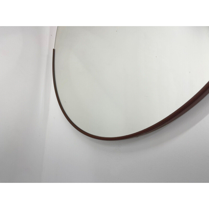 Vintage round plastic wall mirror, Czechoslovakia 1970