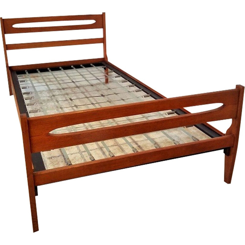 Vintage oak single bed - 1950s