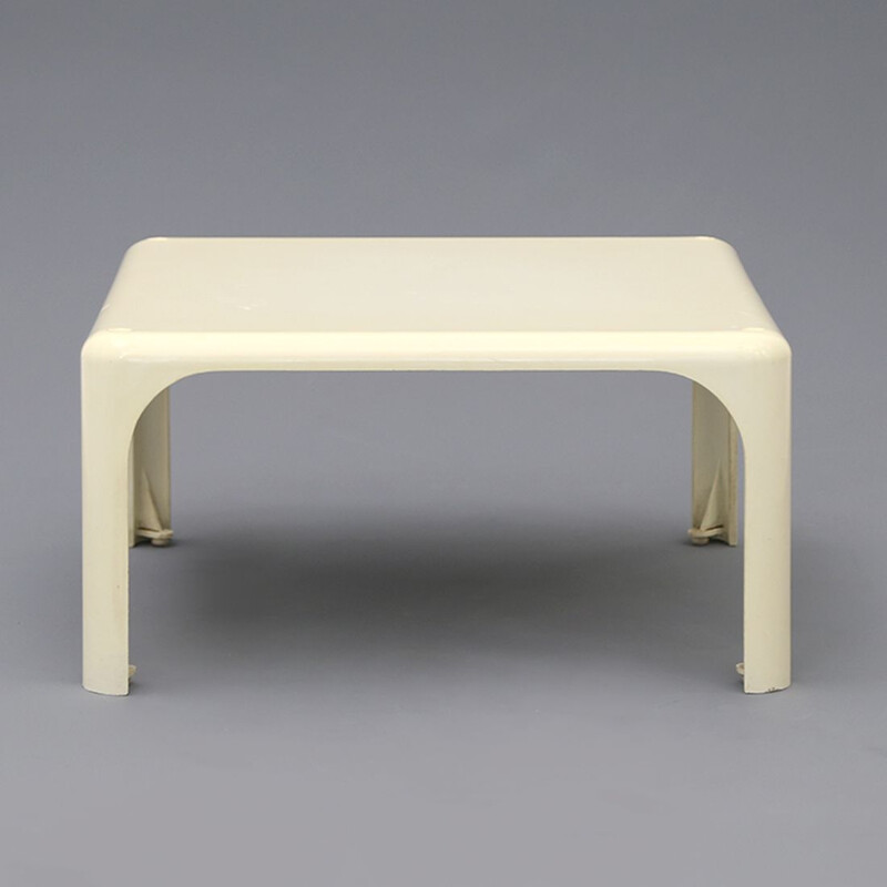 Vintage "Demetrio 45" white coffee table by Vico Magistretti for Artemide, 1960s