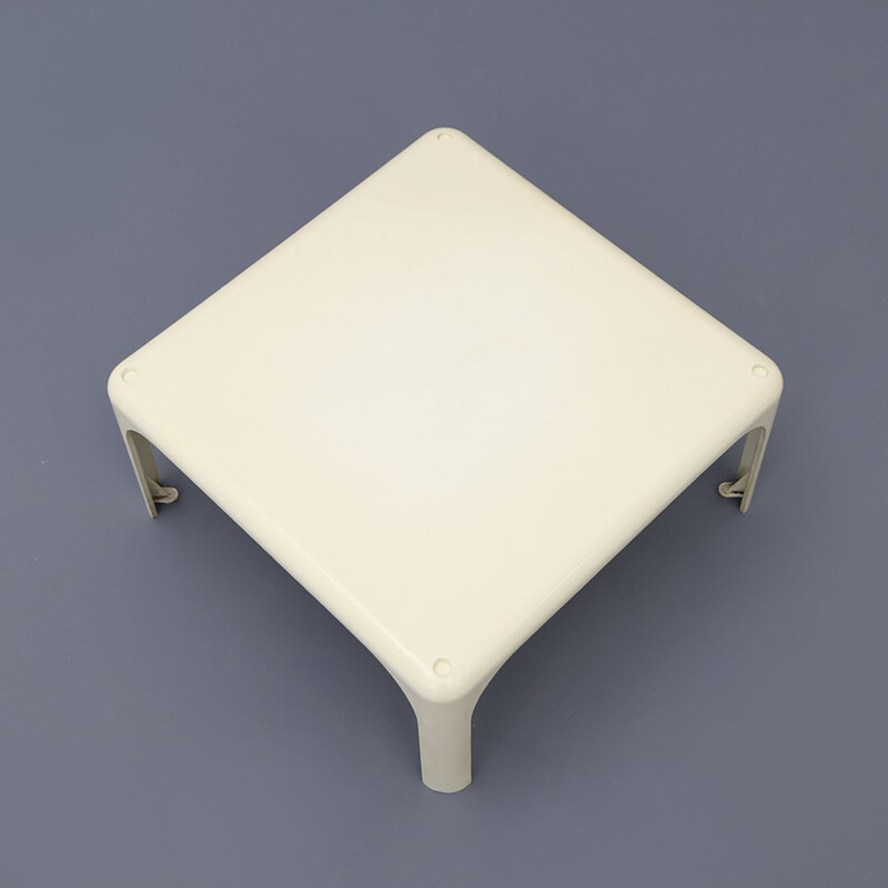 Vintage "Demetrio 45" white coffee table by Vico Magistretti for Artemide, 1960s