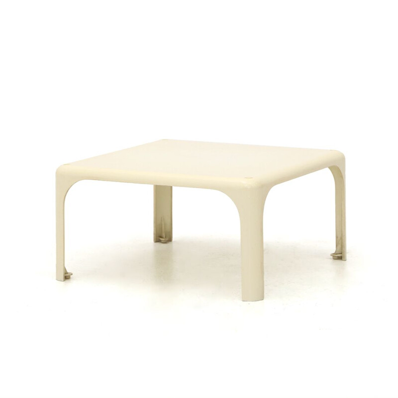 Vintage "Demetrio 45" white coffee table by Vico Magistretti for Artemide, 1960s