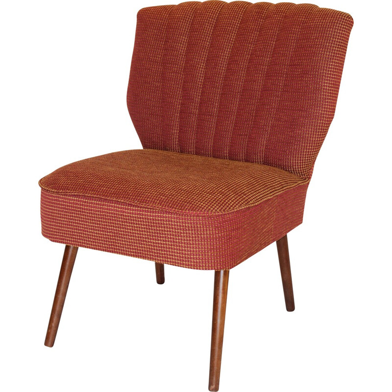 Mid-century cocktail chair in fabric - 1950s