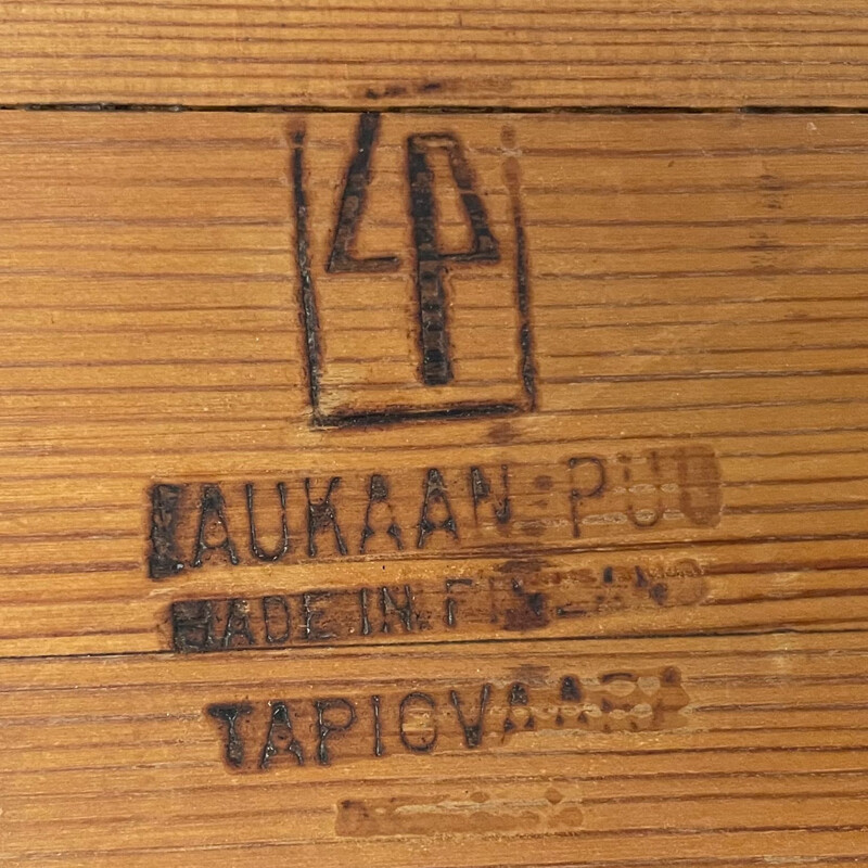 Mesa Pirkka vintage de Ilmari Tapiovaara para Laukaan Puu, Finlandia 1955