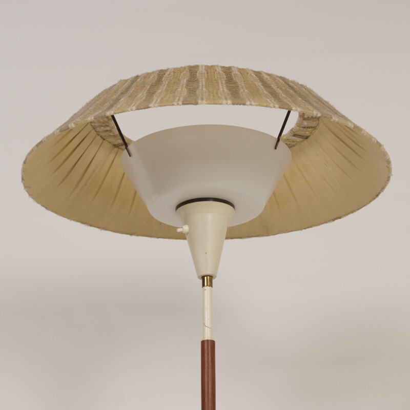 Vintage floor lamp with woven shade, 1960s