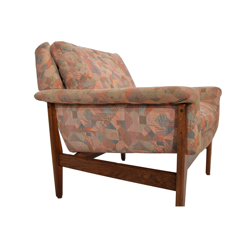 Fauteuil hollandais Bovenkamp en palissandre et tissu - 1960