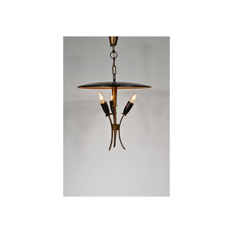 Vintage French pendant lamp, 1950s